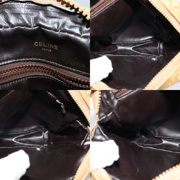 CELINE Macadam Canvas Shoulder Bag Pvc Beige Gold - Picture 11 of 12